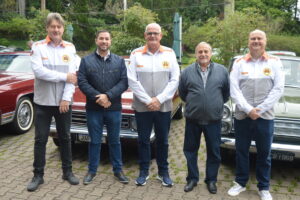 Diretoria do Veteran Car Club Novo Hamburgo: Carlos Krauss, Vinicius Pellenz, Ivanir Hermes, Clodio Silva e Evandro Scholles